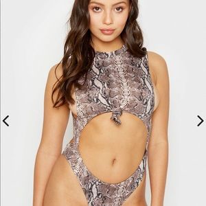 Frankies bikinis belle one piece snake print